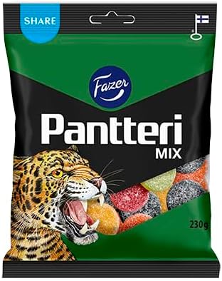 Pantteri Mix candy bag 230g - Aamu.co.uk - Fazer - Aamu.co.uk