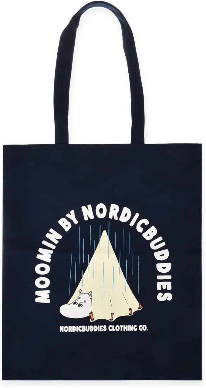 Moomintroll Camping, Moomin Tote Bag, Navy Blue - Aamu.co.uk - NordicBuddies