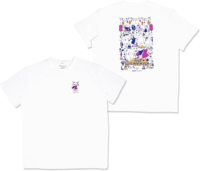 Moomintroll Party  T-Shirt - White - Aamu.co.uk - NordicBuddies