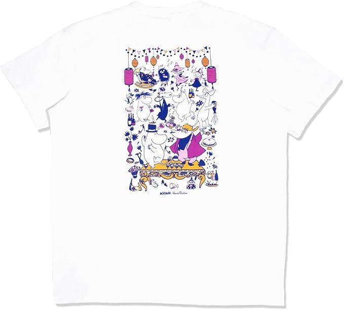 Moomintroll Party  T-Shirt - White - Aamu.co.uk - NordicBuddies