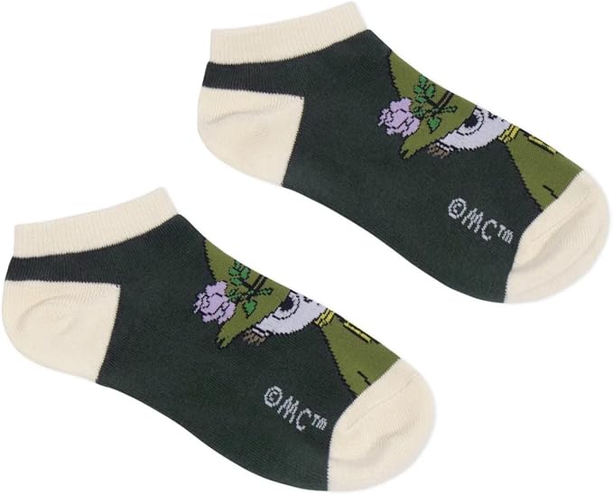 Snufkin Adventure Moomin Ankle Socks - Green - Size EU36-42, UK3-8 - Aamu.co.uk - NordicBuddies - Aamu.co.uk