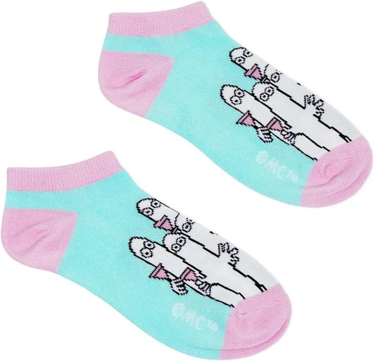 Hattifatteners Ladies Ankle Moomin Socks - Turquoise - Size EU36-42, UK3-8 - Aamu.co.uk - NordicBuddies - Aamu.co.uk