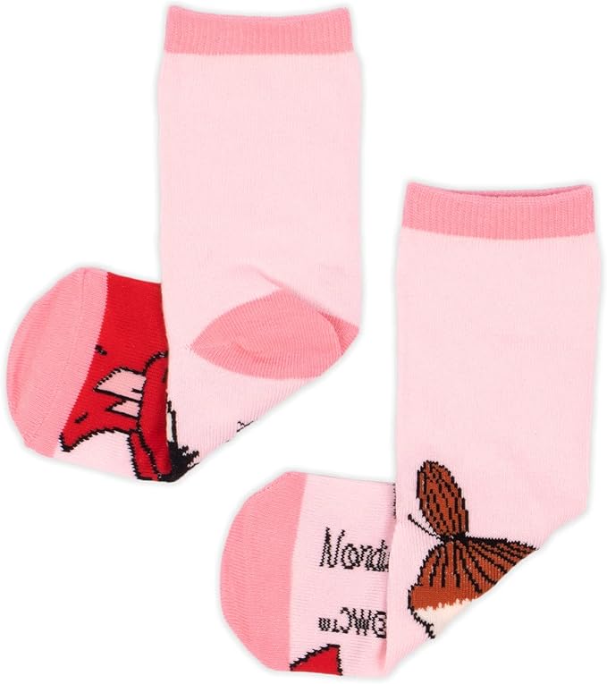 Little My Happiness Kids Moomin Socks, Pink/Red - Aamu.co.uk - NordicBuddies - Aamu.co.uk