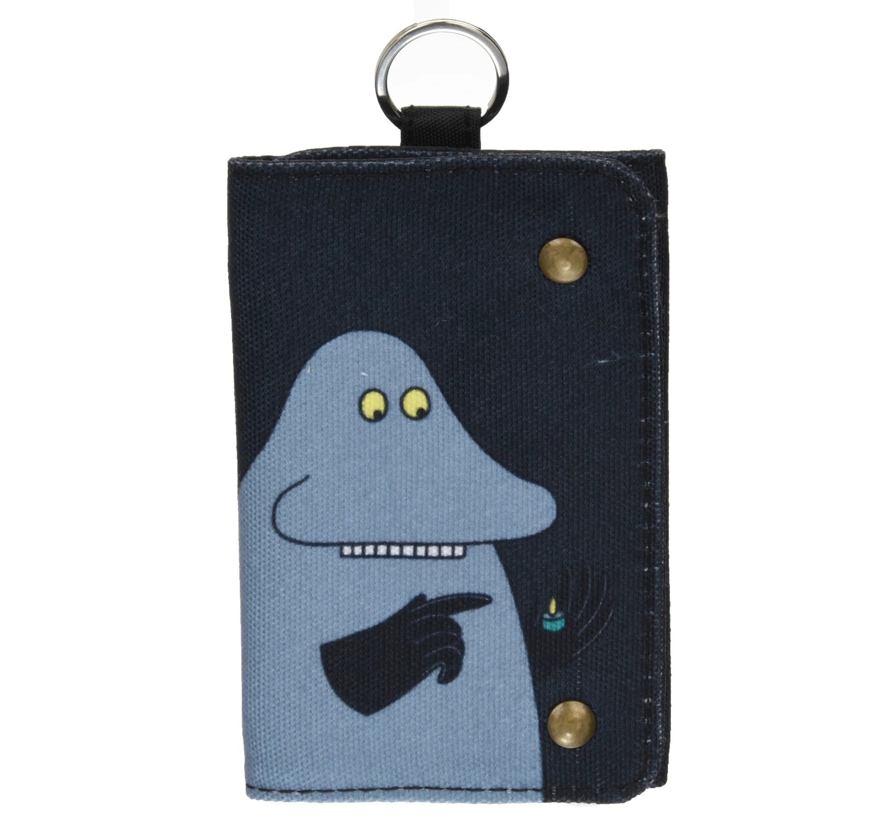 The Groke's Evening Walk - Canvas Three-fold Wallet with Key Ring - Black - Aamu.co.uk - NordicBuddies - Aamu.co.uk