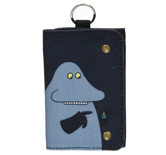 The Groke's Evening Walk - Canvas Three-fold Wallet with Key Ring - Black - Aamu.co.uk - NordicBuddies - Aamu.co.uk