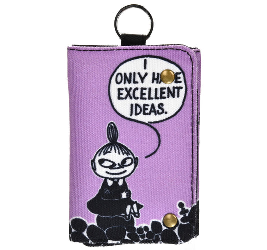 Little My Idea - Canvas Three-fold Wallet with Key Ring - Purple - Aamu.co.uk - NordicBuddies - Aamu.co.uk