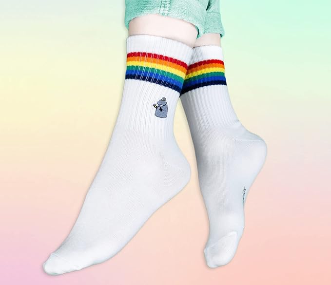 The Groke Retro Men's Moomin Socks, White, EU40-45 - Aamu.co.uk - NordicBuddies - Aamu.co.uk