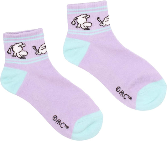 Moomintroll Ladies Moomin Retro Ankle Socks, Purple, EU36-42, UK3-9 - Aamu.co.uk - NordicBuddies - Aamu.co.uk