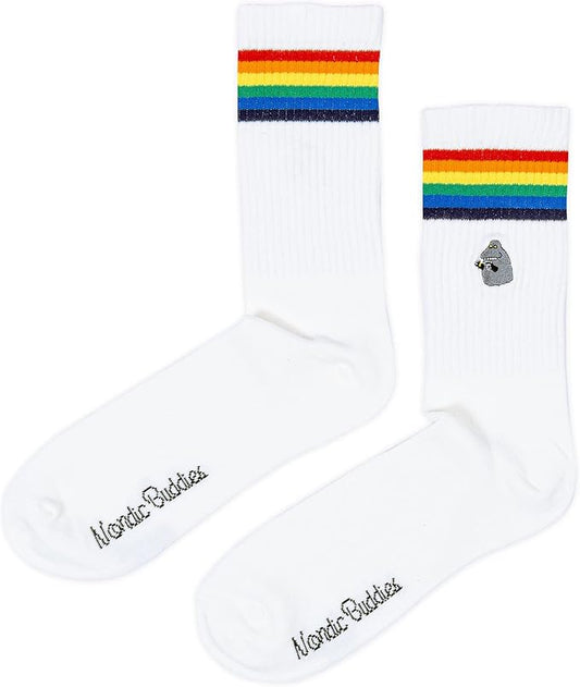 The Groke Retro Men's Moomin Socks, White, EU40-45 - Aamu.co.uk - NordicBuddies - Aamu.co.uk