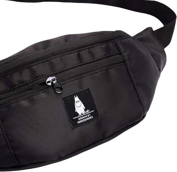 Moomintroll Angry Moomin Waist Bag, Black, One Size - Aamu.co.uk - NordicBuddies - Aamu.co.uk