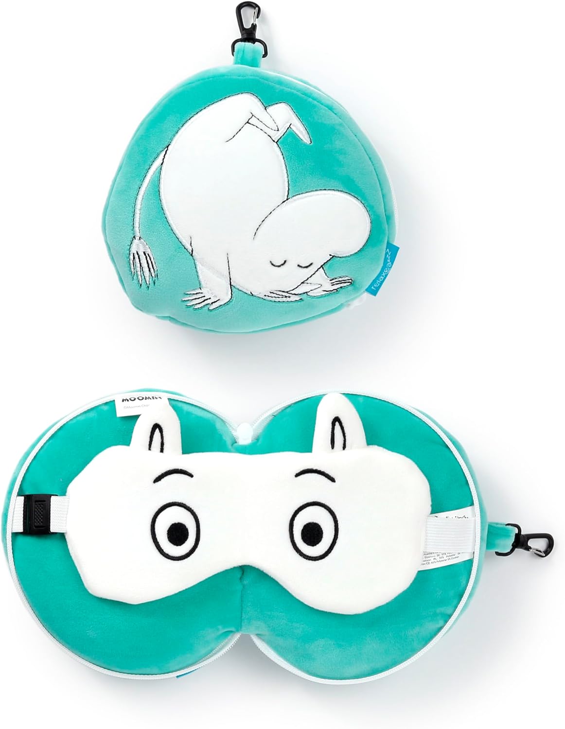 Relaxeazzz Moomin Plush Travel Pillow & Eye Mask - Aamu.co.uk - Puckator - Aamu.co.uk
