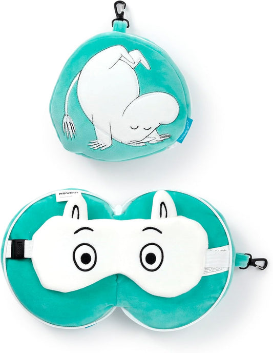 Relaxeazzz Moomin Plush Travel Pillow & Eye Mask - Aamu.co.uk - Puckator - Aamu.co.uk