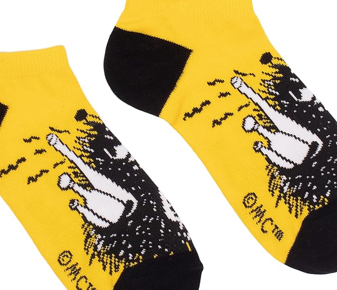 Stinky Pranking Men's Moomin Ankle Socks, Yellow, EU 40-45, UK 6.5-10 - Aamu.co.uk - NordicBuddies - Aamu.co.uk