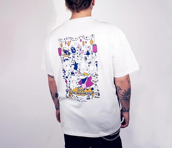 Moomintroll Party  T-Shirt - White - Aamu.co.uk - NordicBuddies