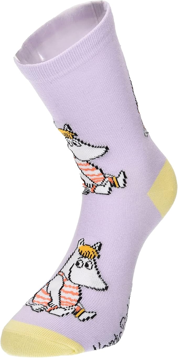 Snorkmaiden At The Beach Ladies Moomin Socks, Purple, EU36-42 - Aamu.co.uk - NordicBuddies