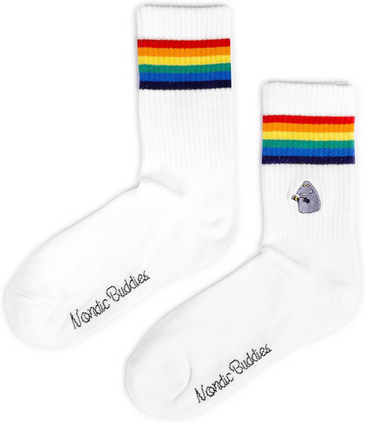 The Groke Ladies Moomin Socks, White, EU36-42, UK3-9 - Aamu.co.uk - NordicBuddies - Aamu.co.uk