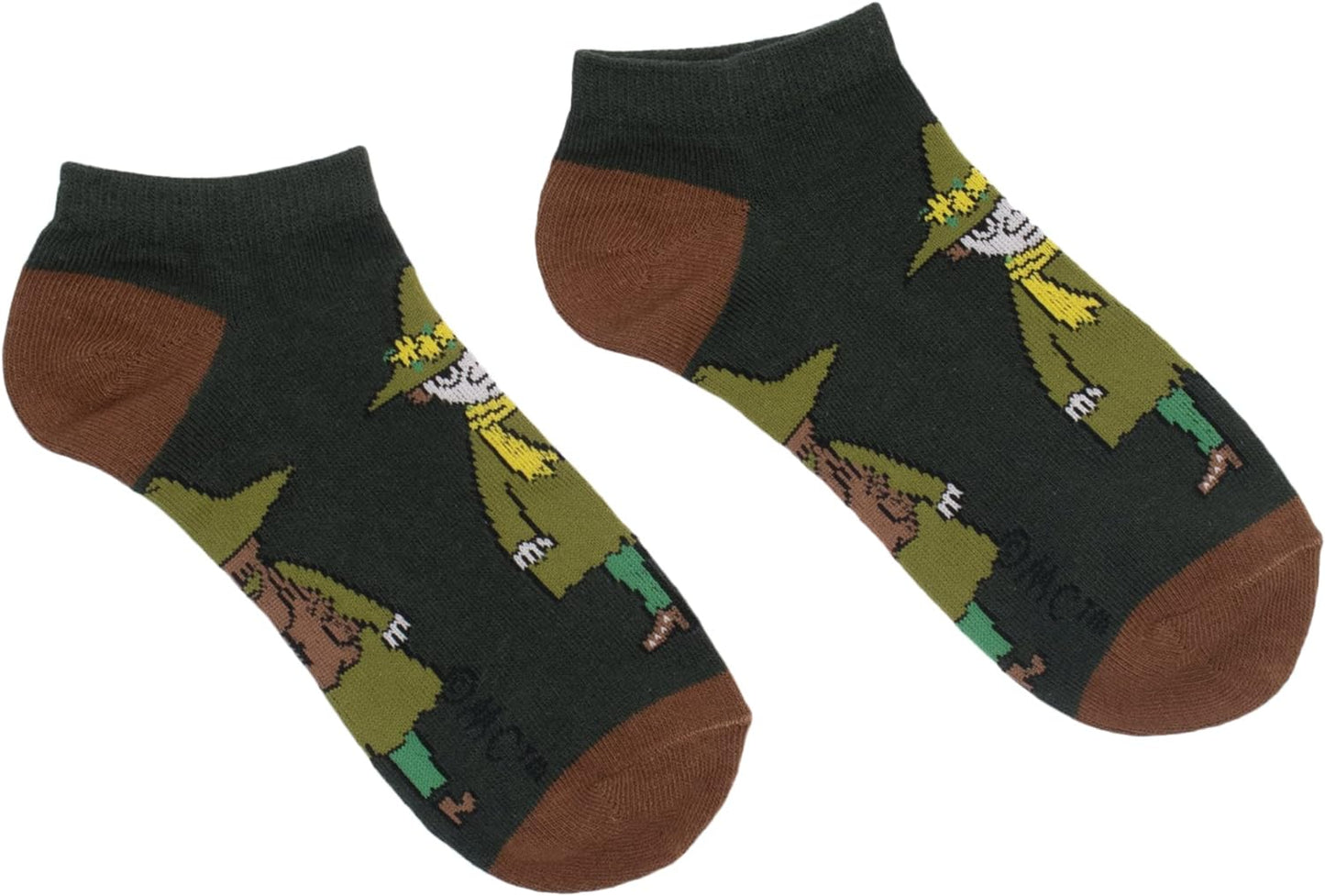 Snufkin Travelling Men's Moomin Ankle Socks, Green, EU40-45, UK6.5-10 - Aamu.co.uk - NordicBuddies - Aamu.co.uk