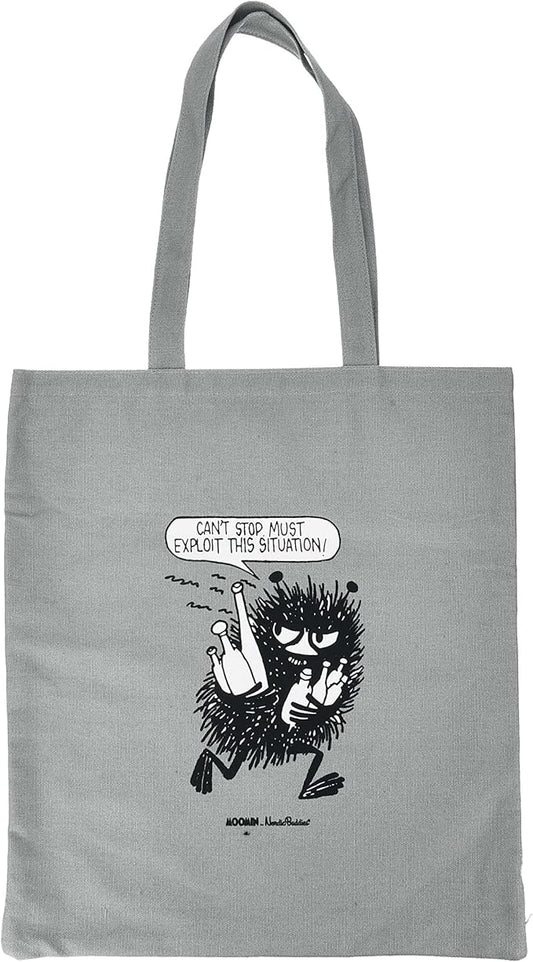 Stinky Pranking Moomin Tote Bag, Grey, One size - Aamu.co.uk - NordicBuddies - Aamu.co.uk