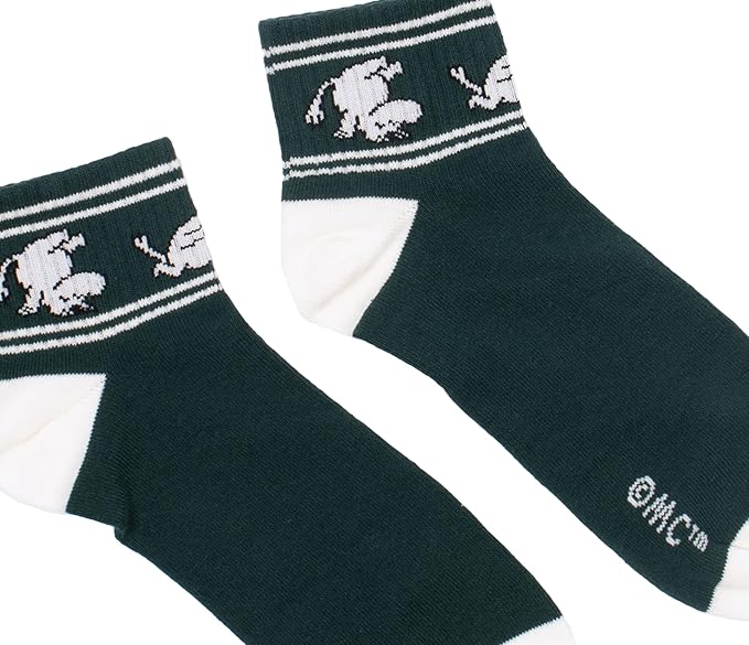 Moomintroll Running Men's Moomin Retro Ankle Socks, Forest Green, EU40-45 - Aamu.co.uk - NordicBuddies - Aamu.co.uk