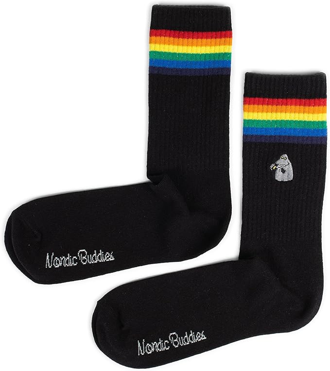 The Groke Retro Men's Moomin Socks, Black, EU40-45, UK 6.5-10 - Aamu.co.uk - NordicBuddies - Aamu.co.uk