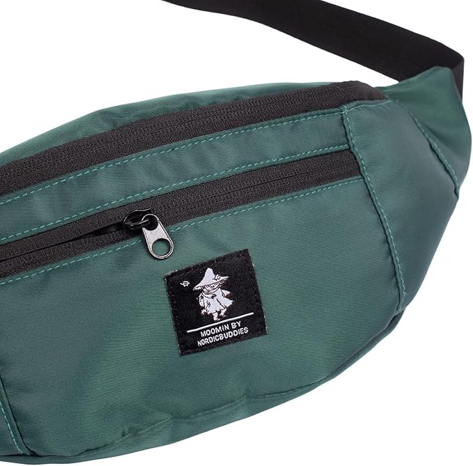 Snufkin Adventure Moomin Waist Bag, Green, One Size - Aamu.co.uk - NordicBuddies - Aamu.co.uk