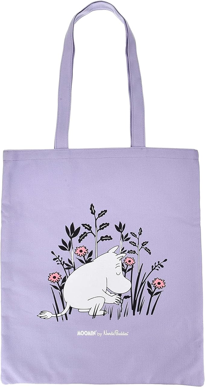 Moomintroll in the Nature Moomin Tote Bag, Lilac, One size - Aamu.co.uk - NordicBuddies - Aamu.co.uk