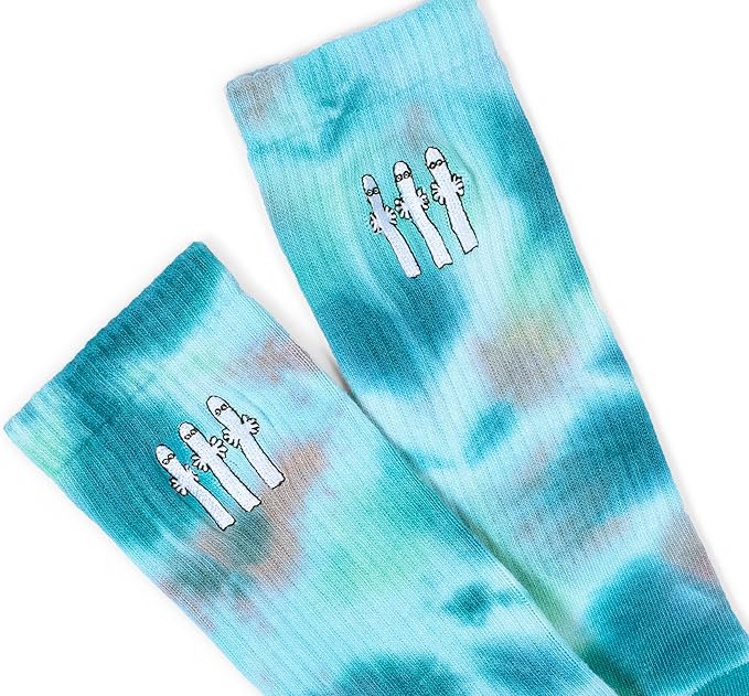 Hattifatteners Tie Dye Men's Moomin Socks, Turqoise/Blue, EU40-45 - Aamu.co.uk - NordicBuddies - Aamu.co.uk