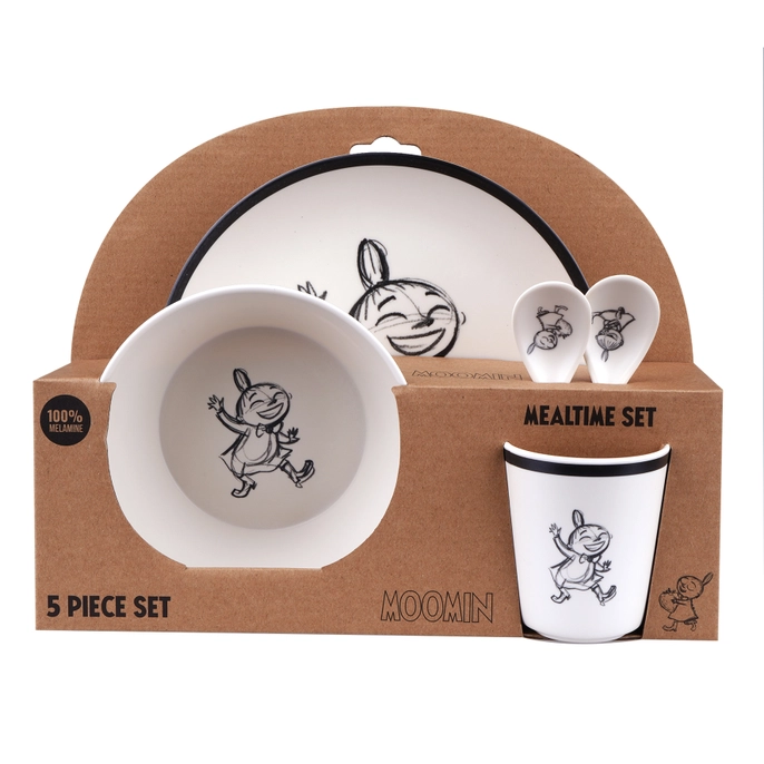 Moomin 100% Melamine Little My 5 pcs set - Aamu.co.uk - Barbo - Aamu.co.uk