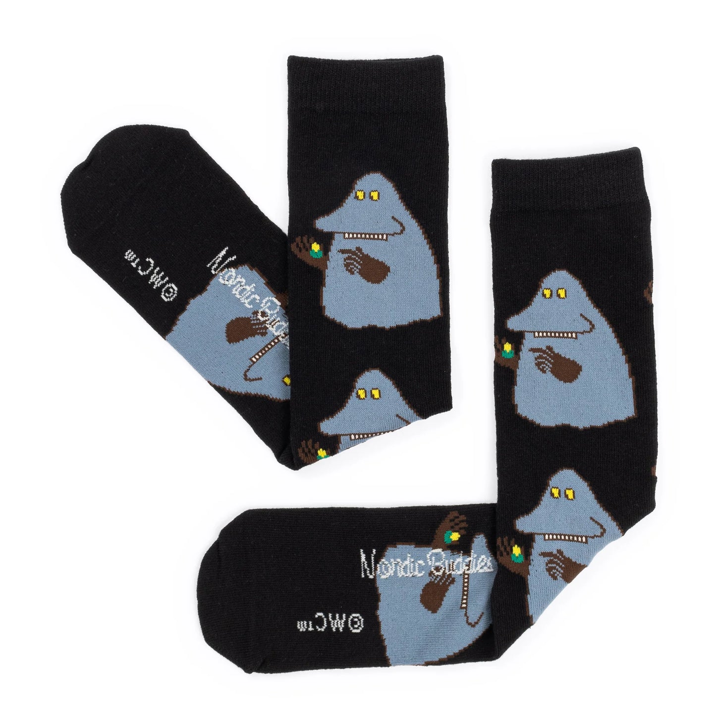 Groke Moomin Socks Black/grey Size EU: 40-45 - Aamu.co.uk - NordicBuddies