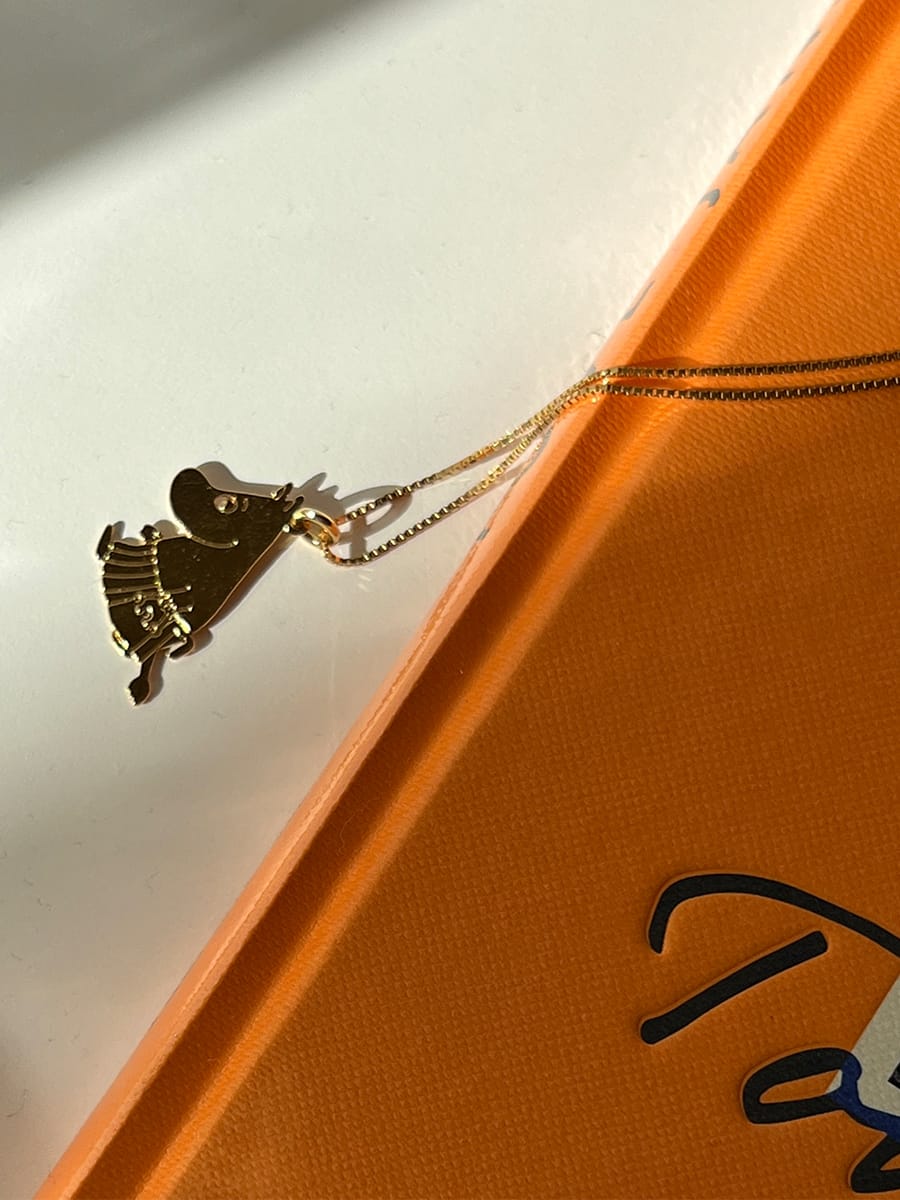 Moomin x MALAIKARAISS - Necklace - Moominmamma Walking - Aamu.co.uk - Malaika Raiss - Aamu.co.uk