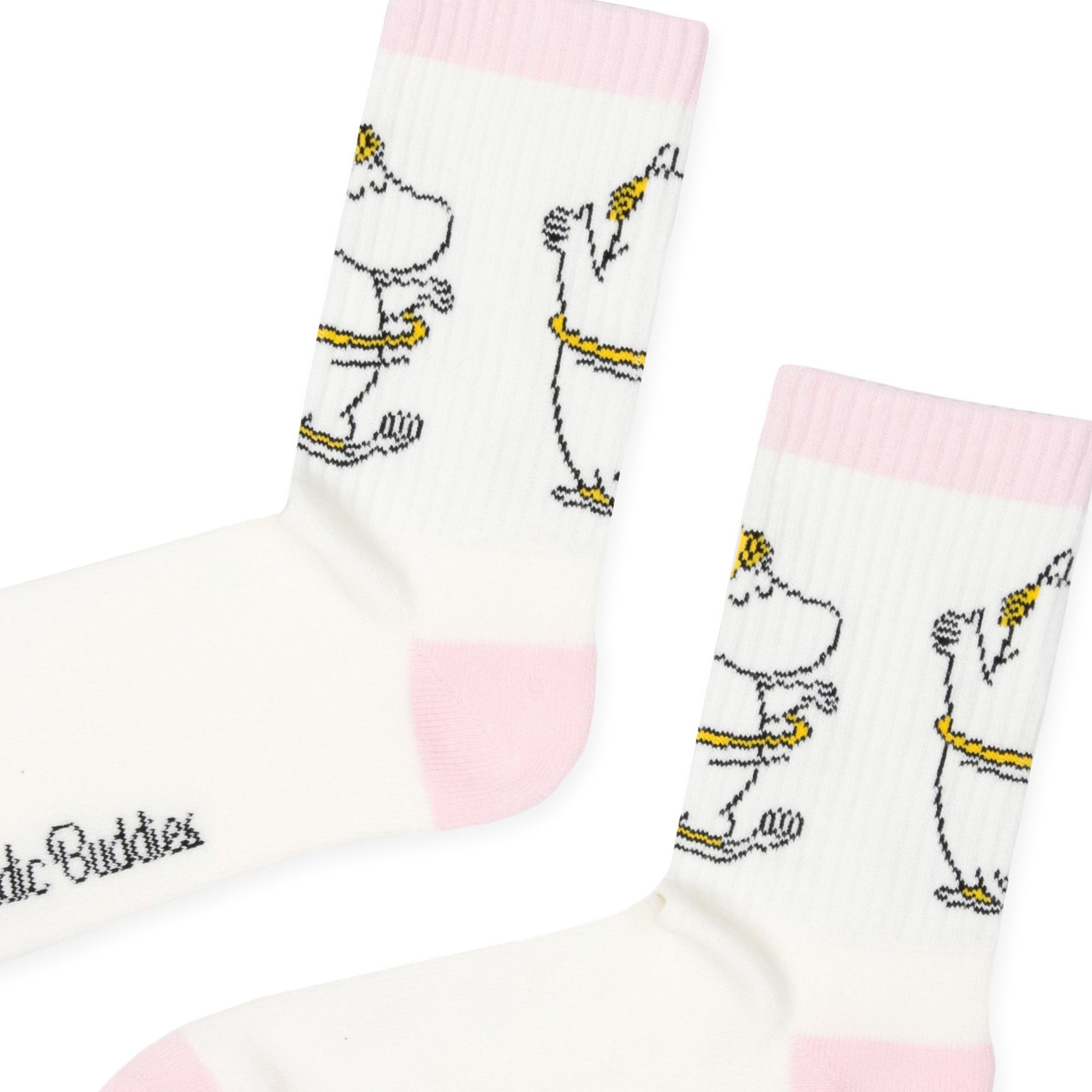 Snorkmaiden Dancing, Ladies Retro Socks, Pink/White, EU36-42 - Aamu.co.uk - NordicBuddies