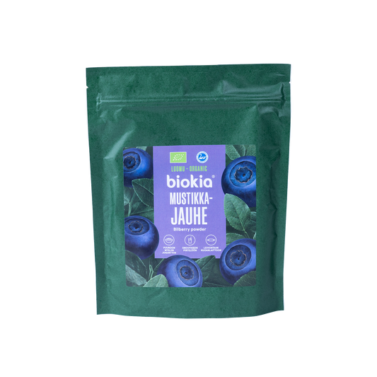 Organic Bilberry Powder 150g - Aamu.co.uk - BIOKIA - Aamu.co.uk