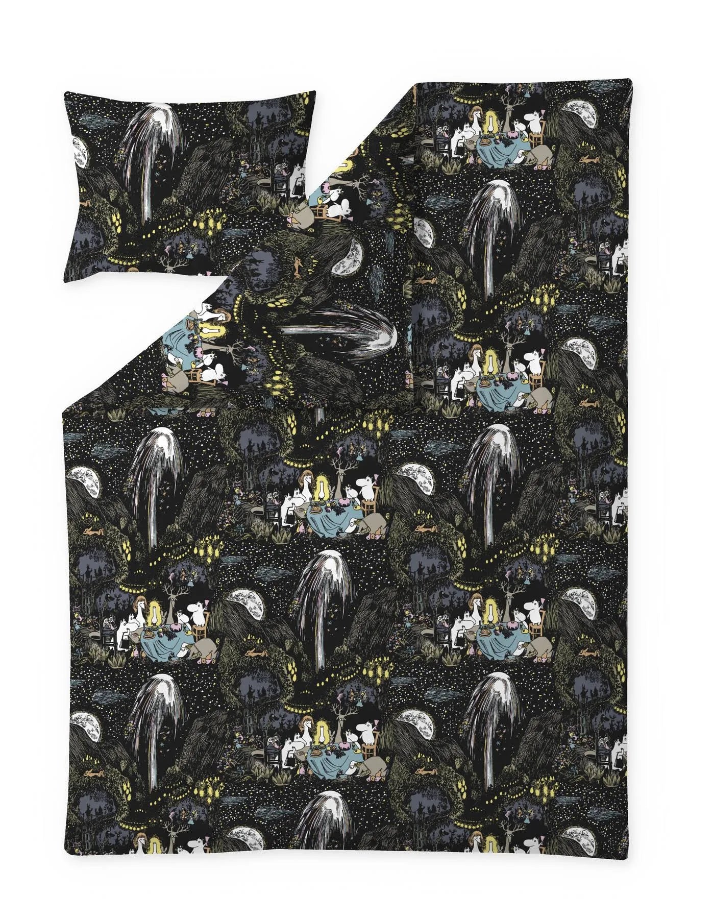Moomin Duvet Cover Set - Finlayson - Stars Moomin Black - Single - Aamu.co.uk - Finlayson