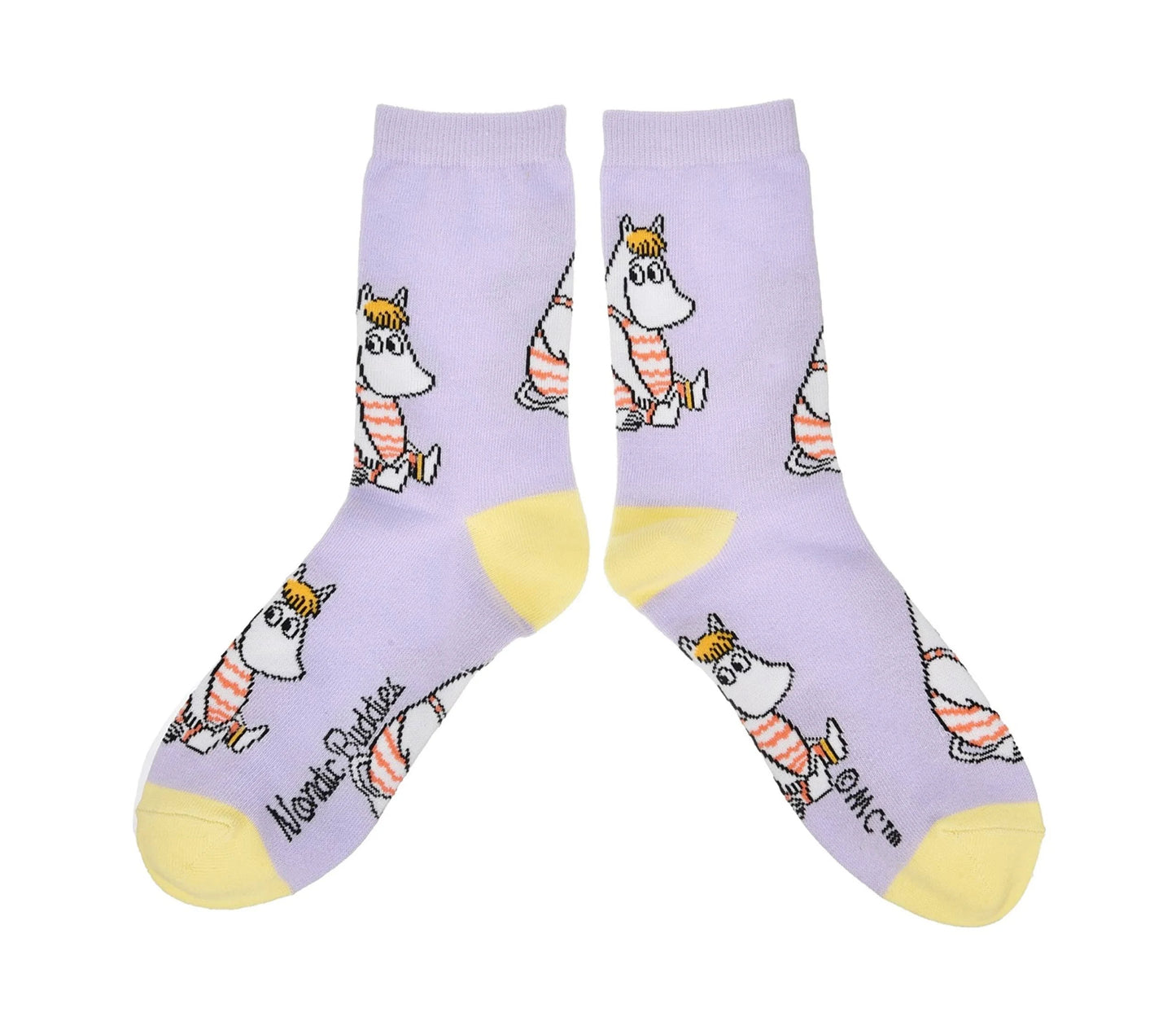 Snorkmaiden At The Beach Ladies Moomin Socks, Purple, EU36-42 - Aamu.co.uk - NordicBuddies